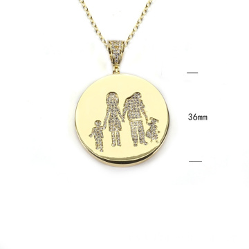 Silver 925 Jewelry Family Necklace Pendant